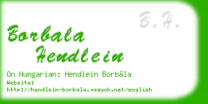 borbala hendlein business card